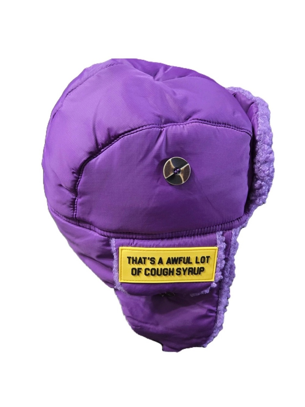 Purple Faux-Shearling Trapper Hat with ALOCS logo